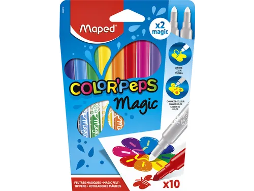 Viltstift Maped Color'Peps Magic set à 10 kleuren
