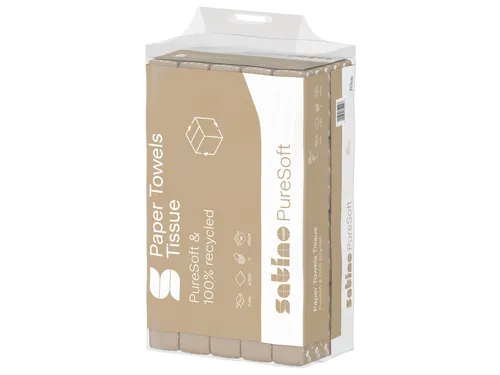 Handdoek PureSoft PT3 V-vouw 2-laags 240x230mm 277540 naturel