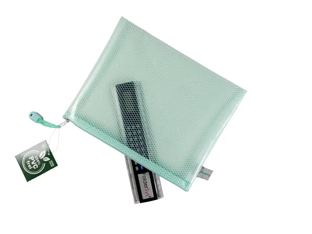 Pochette à fermeture éclair Foldersys EVA A5 sans PVC vert pastel