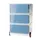 mobiel ladeblok,HxBxD 642x390x436mm,4lade(n),romp wit,front blauw
