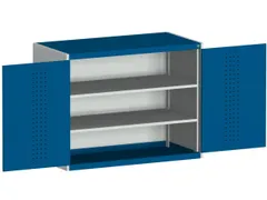 kast met geperforeerde platen,HxBxD 1000x1300x525mm,2xStalen bodem