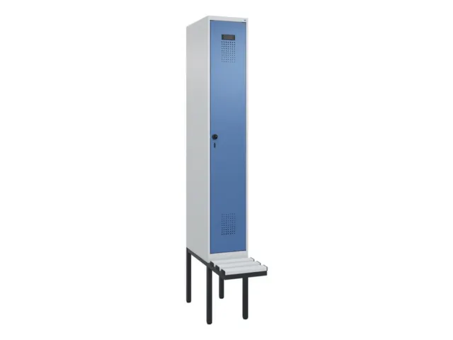 locker met bank,voor scheiding van kleding,HxBxD 2120x300x815mm,1vak