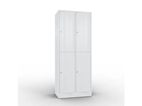 lockerkast cil.slot 1950x770x540mm 2x2 vakken RAL7035 front RAL7035