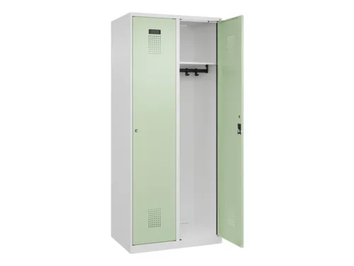 locker,HxBxD 1850x800x500mm,2vak,vak B 400mm,cil.-slot,staand op vloer