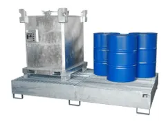 opvangbak,v. 2xIBC/10x200l vaten,opvangvol. 1000l