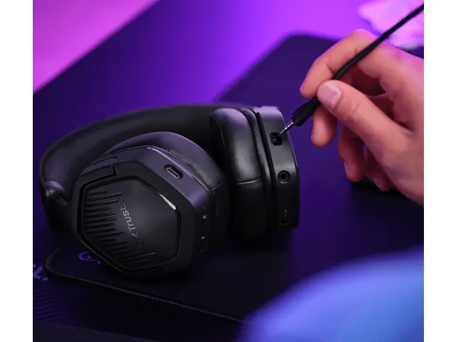 Trust GXT 493 Carus Draadloze gaming headset Zwart over-ear