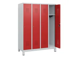 schoollocker,HxBxD 1630x1200x500mm,4vak,vak B 300mm,cil.-slot,voeten