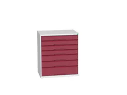 ladekast HxBxD 900x800x550mm 7laden romp RAL7035 front RAL3004