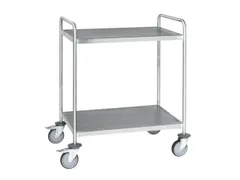 RVS etagewagen,draagverm. 200kg,2etage(s),laadvl. LxB 625x440mm