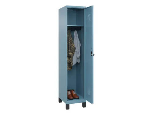 locker,HxBxD 1950x400x500mm,1vak,vak B 400mm,draaigrendel,voeten