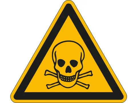 Waarschuwingsbord,Waarschuwing: Giftige Stoffen,Wandbord,Aluminium