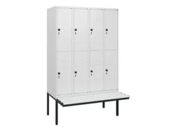 Dubbeldekse dekenkist,HxBxD 1950x1200x815mm,4x2vak.,vak B 300mm