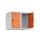 opzetkast,v. locker,2vak.,vak B 300mm,HxBxD 500x600x500mm,draaigrendel