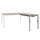 Bureau Linesto N4 aanbouwtafel 120x60cm honey castello 25mm alu