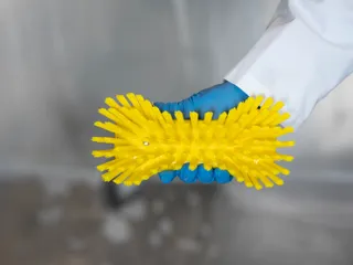 Vikan Hygiene extra grote handborstel extra harde vezels 230mm Geel - 6
