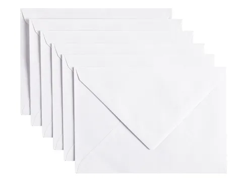 Envelop Papicolor C6 114x162mm kraft wit pak à 6 stuks