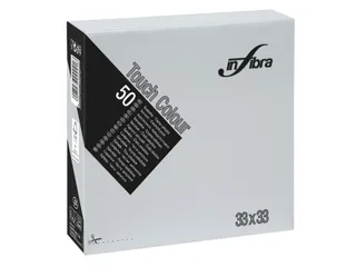 Infibra I-0498 Servet 33x33cm 1/4 vouw Grijs 2-Laags 1200 Stuks - 1