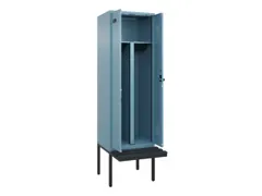 PBM-locker met bank,HxBxD 2120x600x815mm,2vak,vak B 300mm,draaigrendel