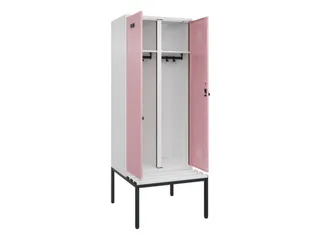 locker met bank,voor scheiding van kleding,HxBxD 2120x800x815mm,2vak - 1