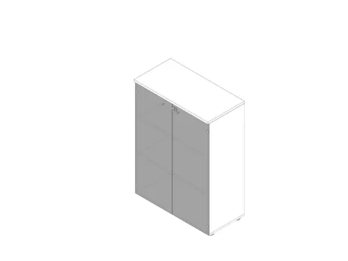 vitrinekast HxBxD 1232x900x450mm 2xhouten vloer 3 OH romp wit