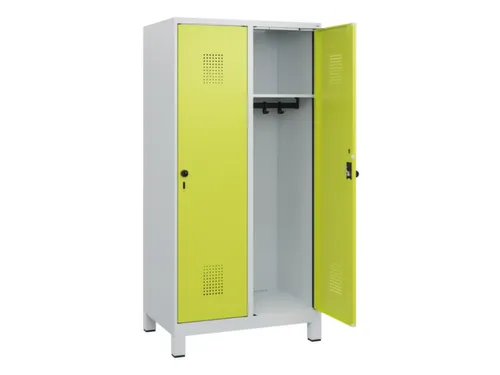 schoollocker,HxBxD 1630x800x500mm,2vak,vak B 400mm,draaigrendel,voeten