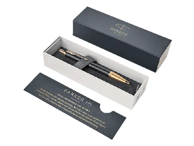 Balpen Parker IM Premium Black GT Medium Blauwe inkt