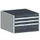 ladekast,HxBxD 400x650x650mm,3lade(n),m. lade voor normale belastingen