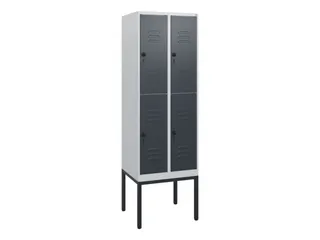 dubbeldekse locker,HxBxD 1950x600x500mm,2x2vak.,vak B 300mm - 1
