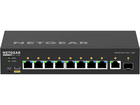 Netgear Av Line M4250 Gigabit Switch Standalone 9Xrj45 1Xsfp 110W Poe+