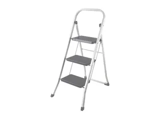 Perel Huishoudtrap met hoge beugel 3 treden antislip inklapbaar - 1