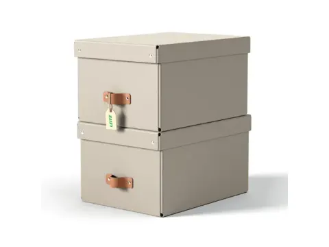 Leitz Puro Opbergdoos met deksel medium 17L set van 2 beige