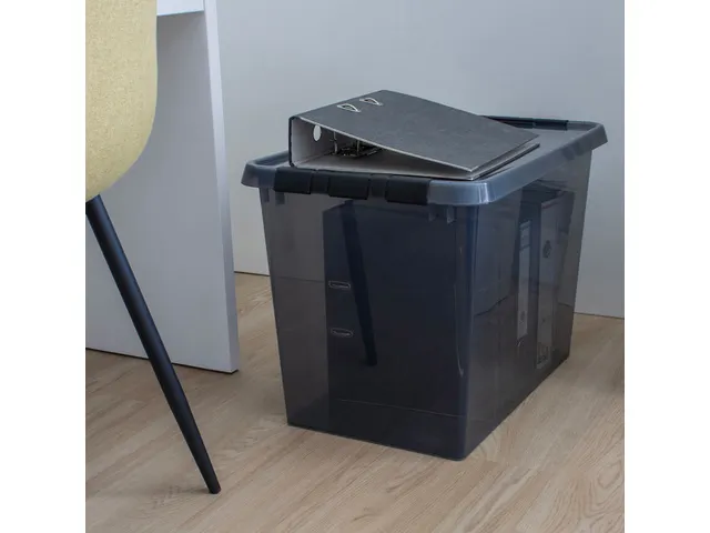 Comfort Line opbergbox 72L transparant grijs - 60x40x42cm