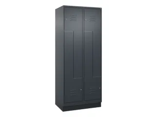 Z-garderobekast,HxBxD 1950x800x500mm,vak B 200/400mm,cil.-slot,sokkel - 1