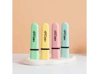 Markeerstift Bic blister à 4 pastelkleuren - 4