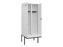 locker met bank,voor scheiding van kleding,HxBxD 2120x800x815mm,2vak