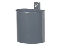 Afvalbak Staalplaat 20 Liter Gesloten Wanden Wandbevestiging Antraciet