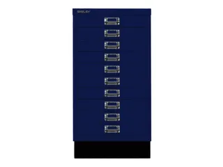 kantoor-ladekast HxBxD 670x349x432mm 10 laden romp oxfordblauw staal - 2