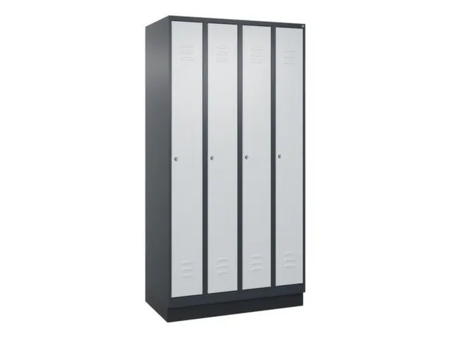 locker,HxBxD 1950x1000x500mm,4vak,vak B 250mm,cil.-slot,sokkel