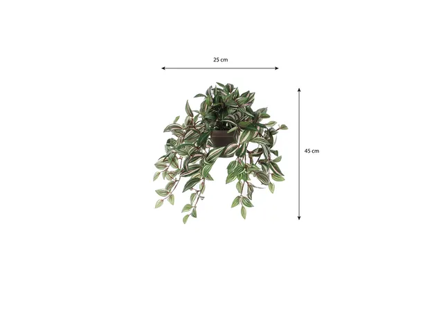 Kunstplant Mica Tradescantia hangend groen 45x25cm