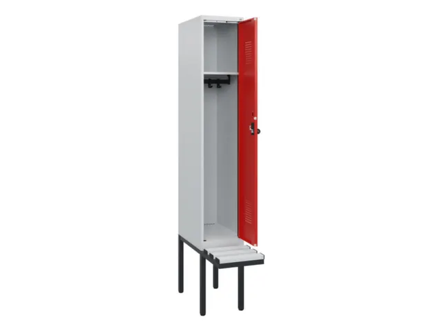 locker met bank,HxBxD 1950x300x815mm,1vak,vak B 300mm,draaigrendel