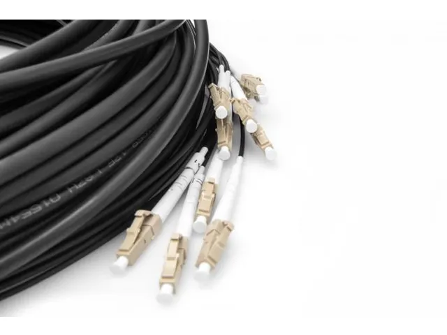 Glasvezel Breakoutkabel 12 vezels OM4 LC/UPC-LC/UPC universeel 150m