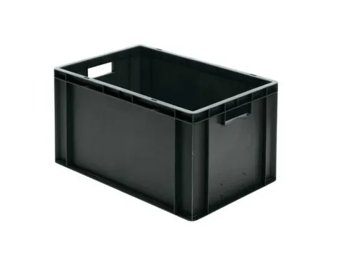 Euronorm-stapelbak 61l 320x600x400mm Wanden/bodem Gesloten Grijs