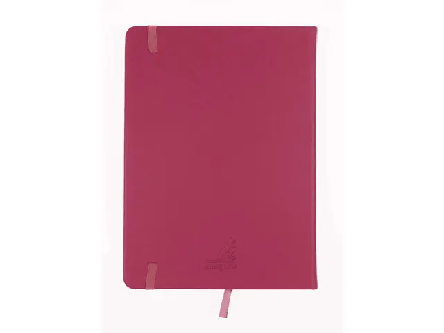 Schetsboek Kangaro A5 ruby PU HC 80 vel 140gr roomwit met elastiek en