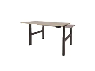 Dextro Plus Duo Zit-sta Bureau Elektrisch 140x80 Robson 25mm Zwart - 1