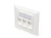 Frontplaat voor keystone-aansluitingen 3x RJ45 stofbescherming 80x80mm