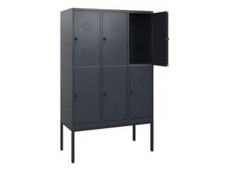 dubbeldekse locker,HxBxD 1950x1200x500mm,3x2vak.,vak B 400mm - 2