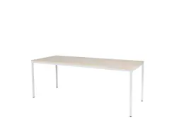 Domino Basic tafel Vaste hoogte 2000x800mm Robson Eiken wit 4-poot