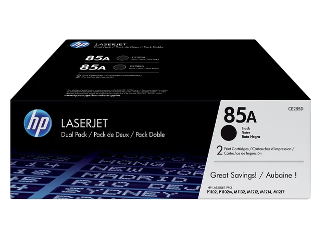 Tonercartridge Hp CE285AD Nr.85a Zwart Duopack