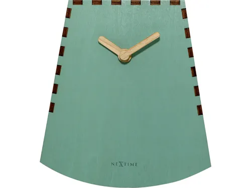 Tafelklok NeXtime Rocky 19.5x18x8.8 cm hout turquoise