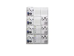wandfolderhouder,HxBxD 1260x766x51mm,v. 12xDIN A4